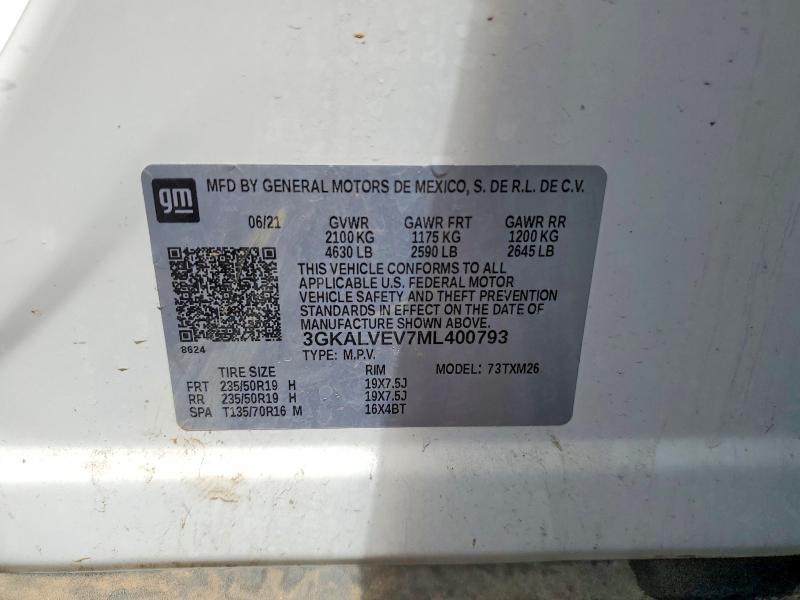 Aukcja sprzedaży 2021 Gmc Terrain, vin: 3GKALVEV7ML400793, numer aukcji: 42008096
