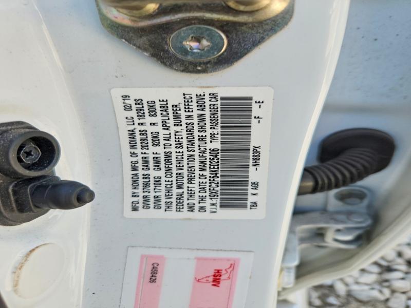 Продажа на аукционе авто 2019 Honda Civic, vin: 19XFC2F64KE025406, номер лота: 79372025