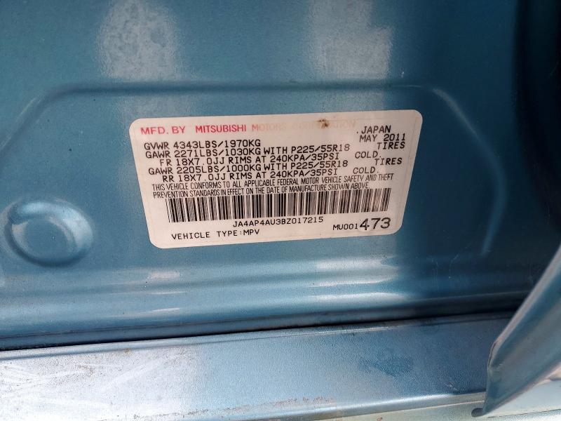 Продаж на аукціоні авто 2011 Mitsubishi Outlander Sport, vin: JA4AP4AU3BZ017215, номер лоту: 46167036