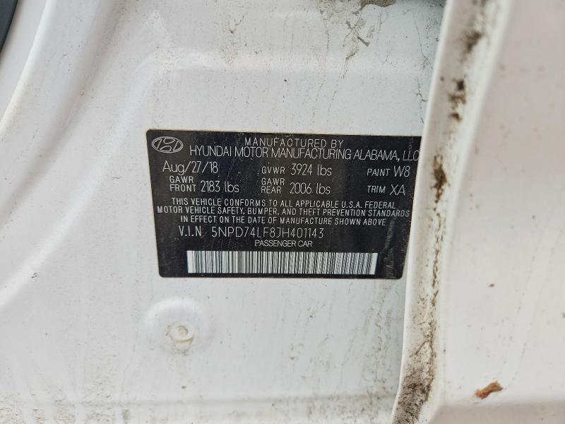 Aukcja sprzedaży 2018 Hyundai Elantra, vin: 5NPD74LF8JH401143, numer aukcji: 46615216