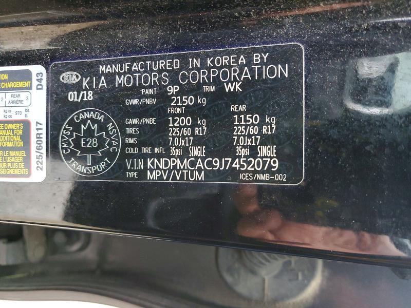 Продажа на аукционе авто 2018 Kia Sportage, vin: KNDPMCAC9J7452079, номер лота: 79544155