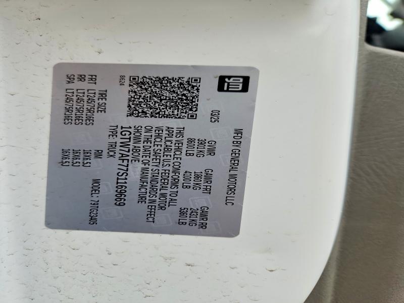 79126575 :رقم المزاد ، 1GTW7AF77S1169669 vin ، 2025 Gmc Savana مزاد بيع