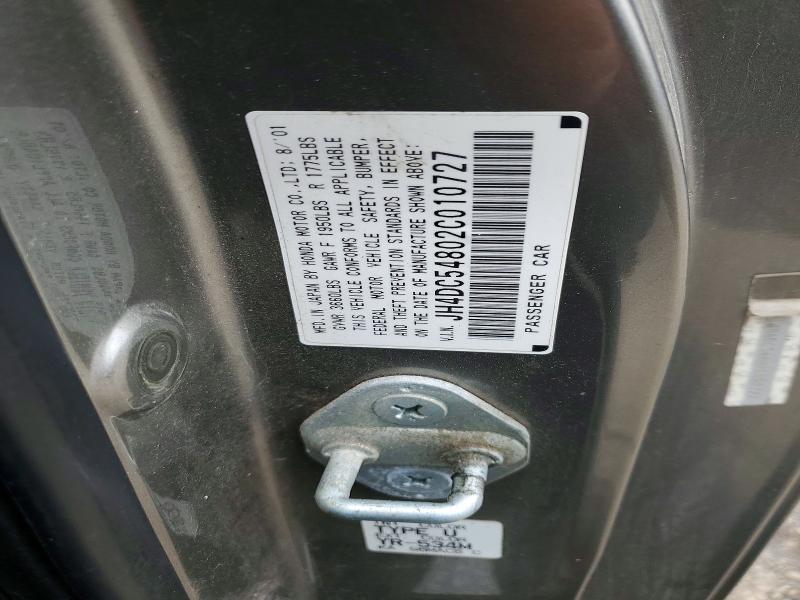 77686425 :رقم المزاد ، JH4DC54802C010727 vin ، 2002 Acura Rsx مزاد بيع