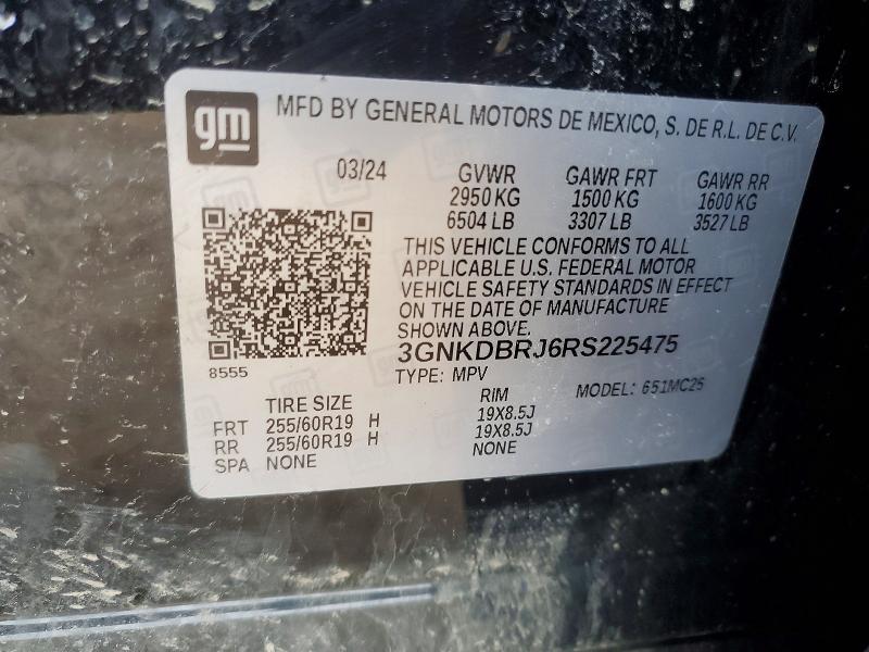 47166246 :رقم المزاد ، 3GNKDBRJ6RS225475 vin ، 2024 Chevrolet Blazer مزاد بيع