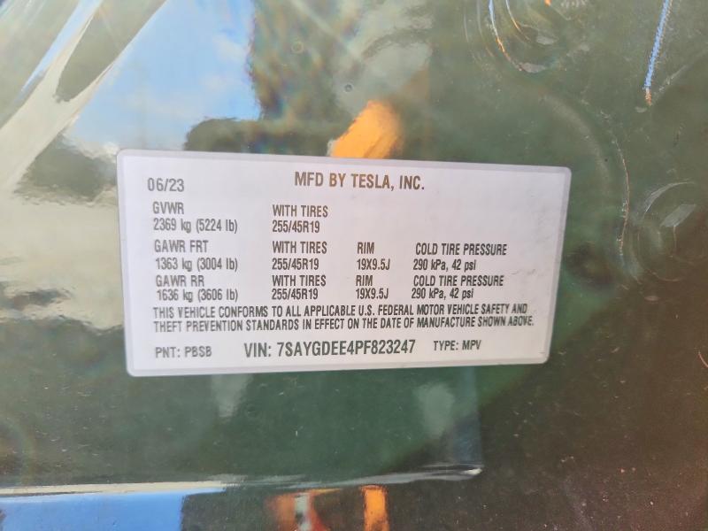 Продаж на аукціоні авто 2023 Tesla Model Y, vin: 7SAYGDEE4PF823247, номер лоту: 79933015