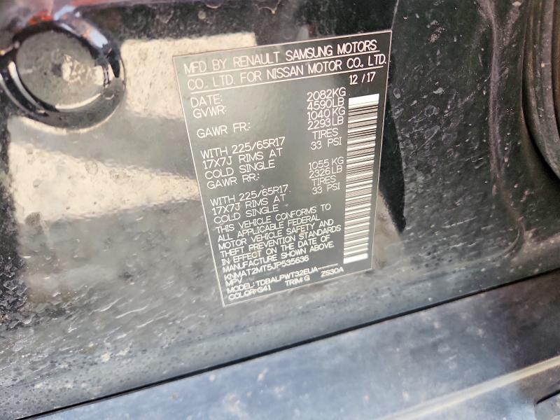 2018 Nissan Rogue მანქანა იყიდება აუქციონზე, vin: KNMAT2MT5JP535636, აუქციონის ნომერი: 47375296