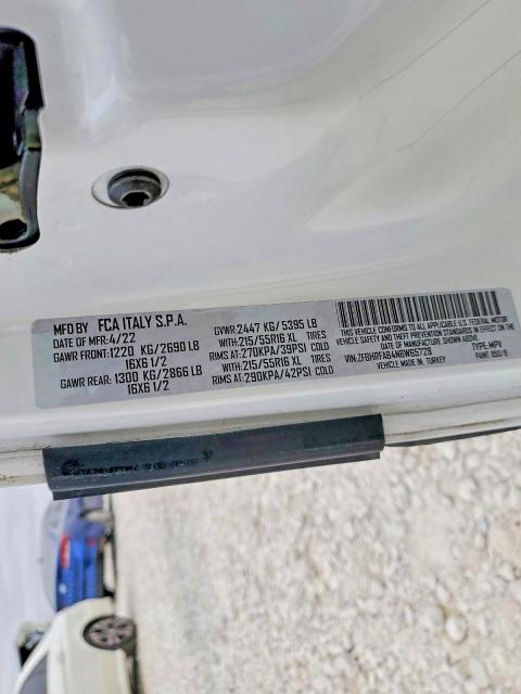96796615 :رقم المزاد ، ZFBHRFAB4N6W65728 vin ، 2022 Ram Promaster City مزاد بيع