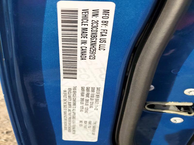 79577275 :رقم المزاد ، 2C3CDXBGXNH259123 vin ، 2022 Dodge Charger مزاد بيع