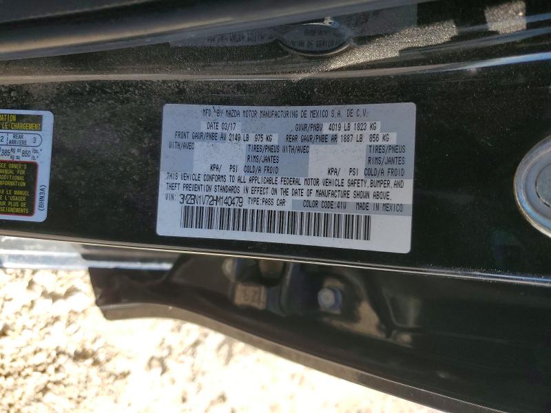 Продаж на аукціоні авто 2017 Mazda 3, vin: 3MZBN1V72HM140479, номер лоту: 41986776