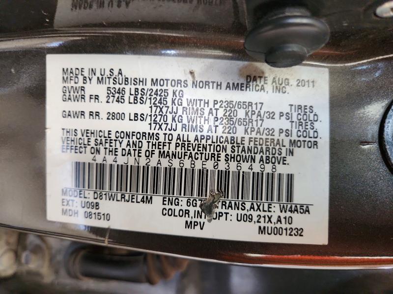 Продаж на аукціоні авто 2011 Mitsubishi Endeavor, vin: 4A4JN2AS6BE036498, номер лоту: 47048366