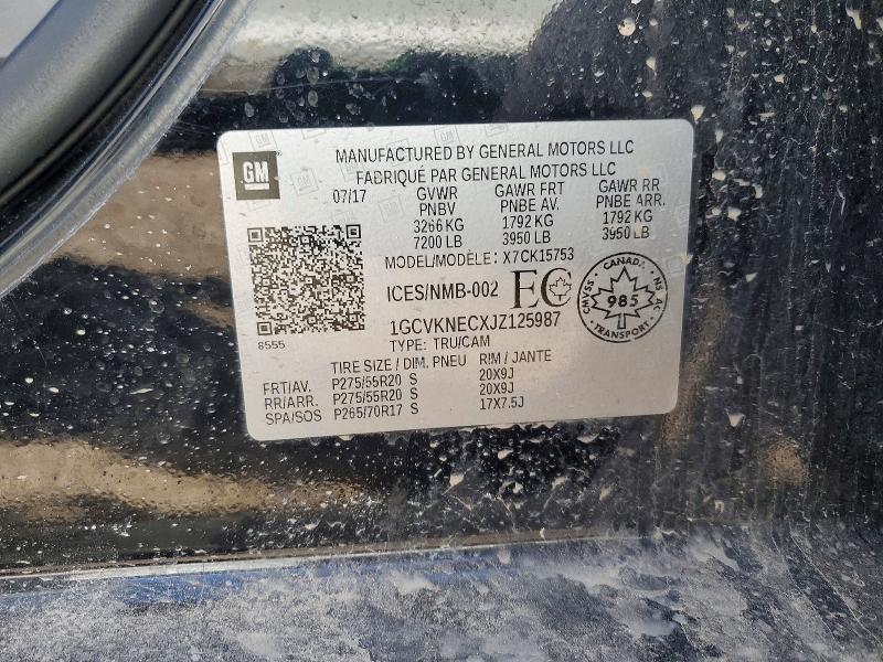 47623016 :رقم المزاد ، 1GCVKNECXJZ125987 vin ، 2018 Chevrolet Silverado مزاد بيع