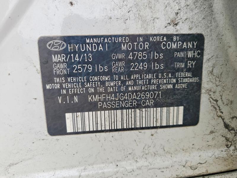 Aukcja sprzedaży 2013 Hyundai Azera, vin: KMHFH4JG4DA269071, numer aukcji: 79618065