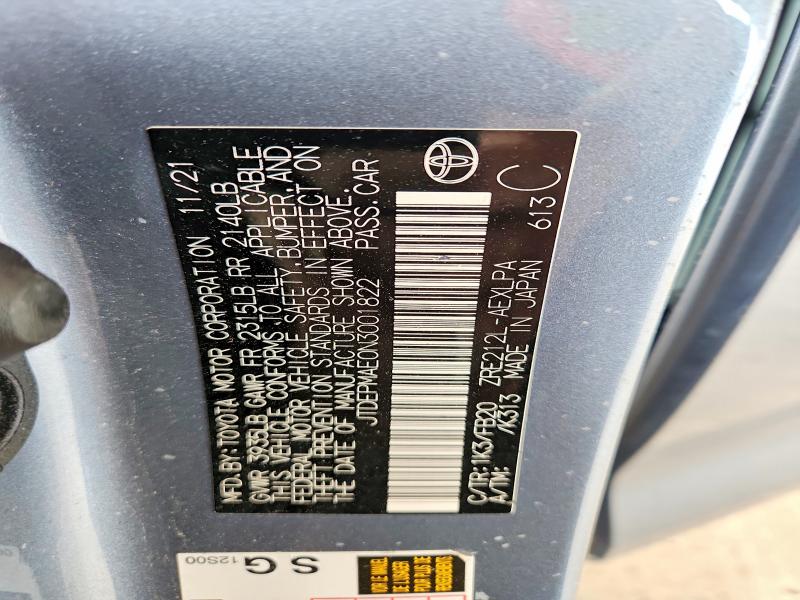 47940556 :رقم المزاد ، JTDEPMAE0N3001822 vin ، 2022 Toyota Corolla مزاد بيع