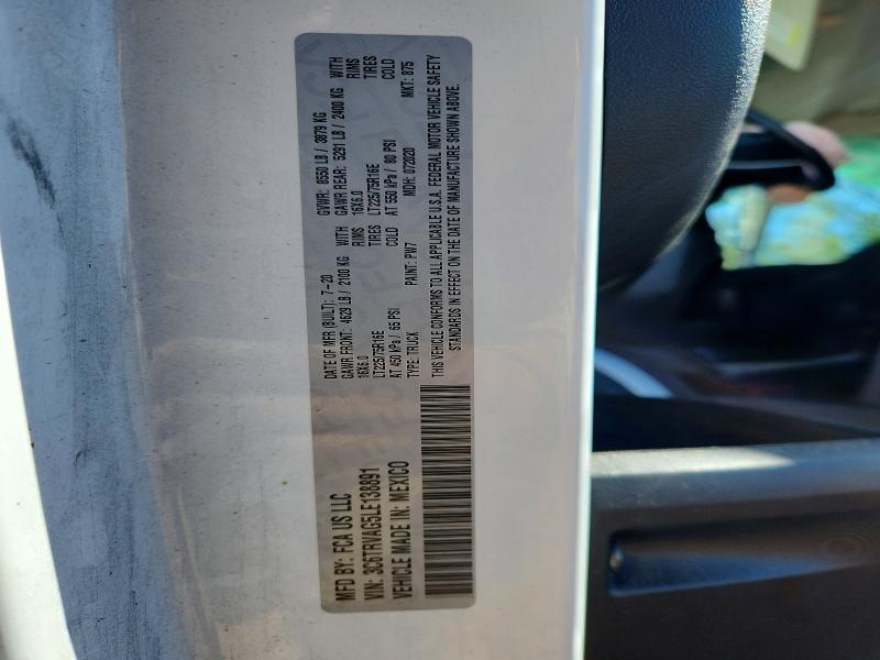 Продажа на аукционе авто 2020 Ram Promaster 1500, vin: 3C6TRVAG5LE138891, номер лота: 45856126