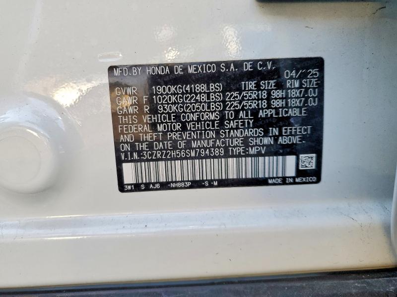 Aukcja sprzedaży 2025 Honda Hr-v, vin: 3CZRZ2H56SM794389, numer aukcji: 45809676