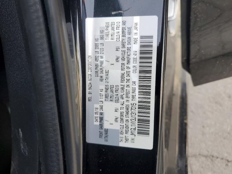 Продажа на аукционе авто 2018 Mazda 6, vin: JM1GL1XY3J1317015, номер лота: 45645186