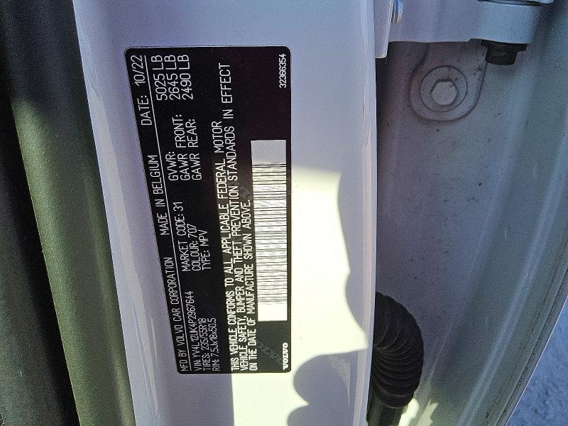 Aukcja sprzedaży 2023 Volvo Xc40, vin: YV4L12UK4P2967644, numer aukcji: 45493796