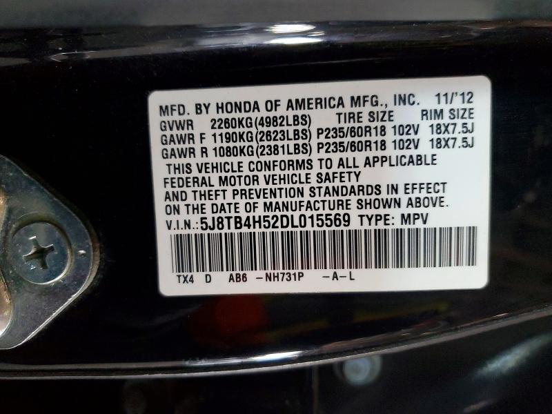 Продажа на аукционе авто 2013 Acura Rdx, vin: 5J8TB4H52DL015569, номер лота: 45628216