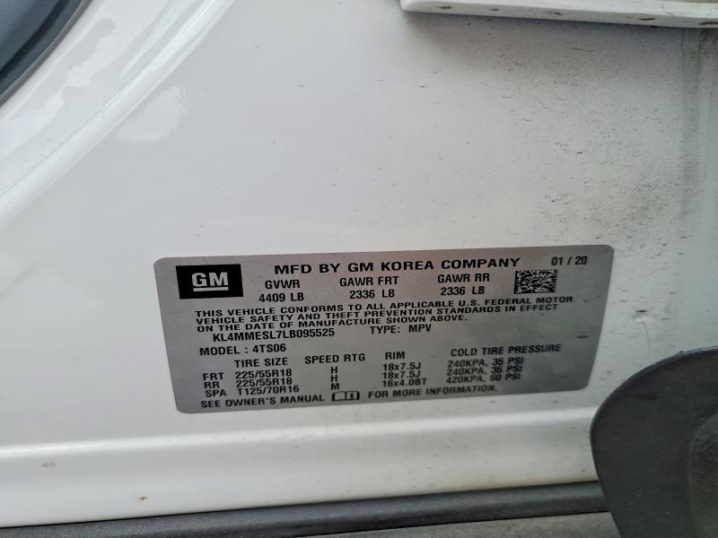 Продаж на аукціоні авто 2020 Buick Encore Gx, vin: KL4MMESL7LB095525, номер лоту: 47972096