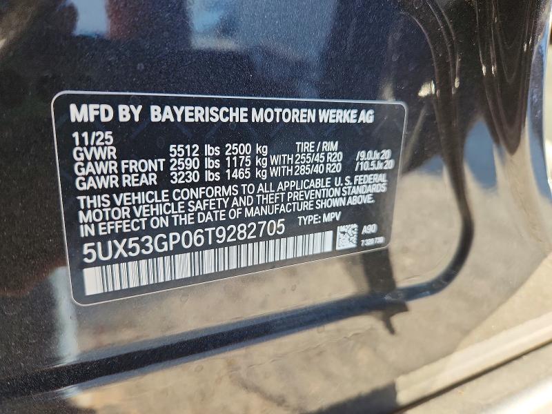 Aukcja sprzedaży 2026 Bmw X3, vin: 5UX53GP06T9282705, numer aukcji: 47568226
