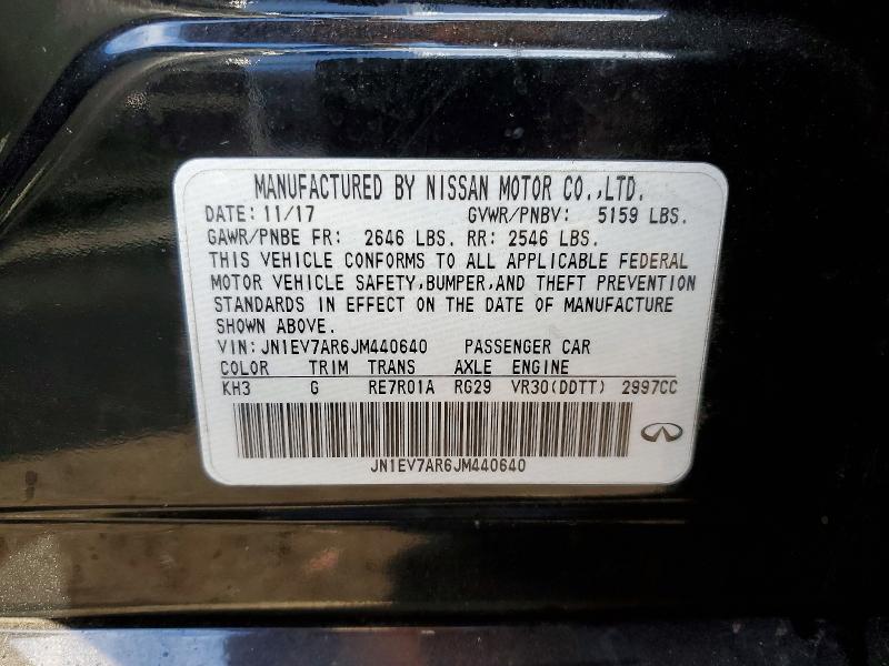 Aukcja sprzedaży 2018 Infiniti Q50, vin: JN1EV7AR6JM440640, numer aukcji: 47058756