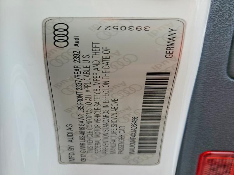 46259846 :رقم المزاد ، WAUKMAF4XJA068456 vin ، 2018 Audi A4 مزاد بيع