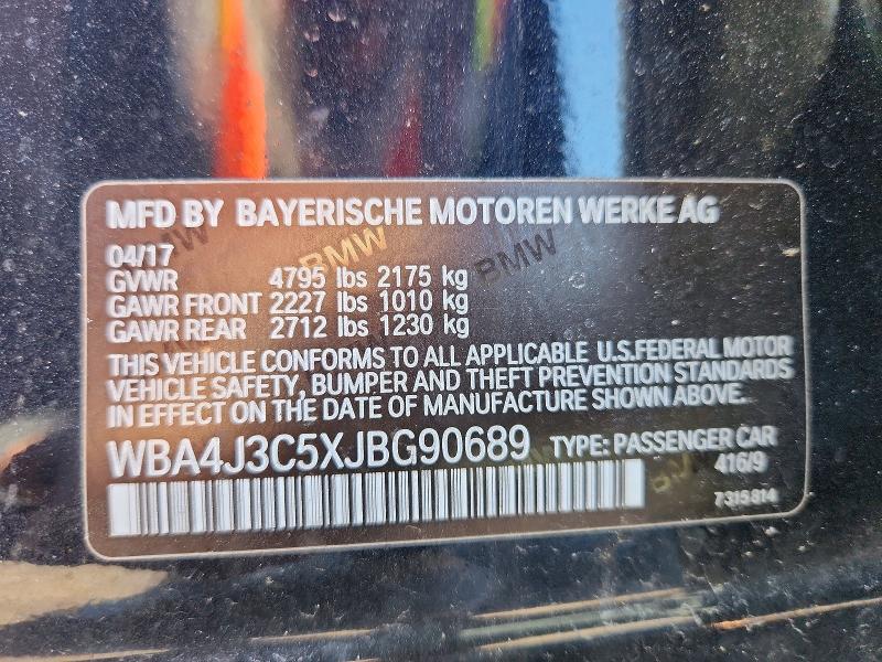 Продаж на аукціоні авто 2018 Bmw 430xi, vin: WBA4J3C5XJBG90689, номер лоту: 79582105