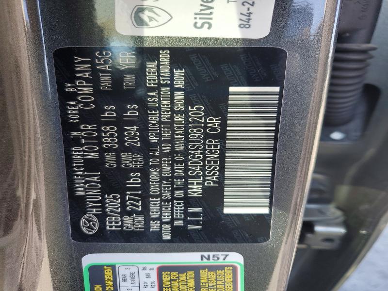 2025 Hyundai Elantra მანქანა იყიდება აუქციონზე, vin: KMHLS4DG4SU981205, აუქციონის ნომერი: 47574466