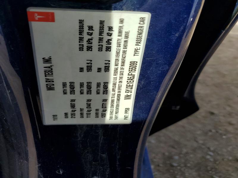 Продаж на аукціоні авто 2018 Tesla Model 3, vin: 5YJ3E1EA5JF155099, номер лоту: 45682696