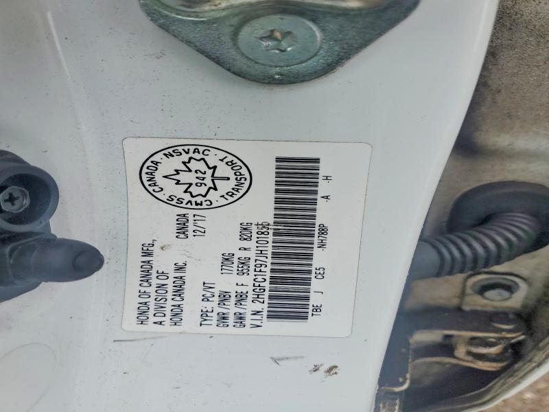 Aukcja sprzedaży 2018 Honda Civic, vin: 2HGFC1F97JH101855, numer aukcji: 47096906