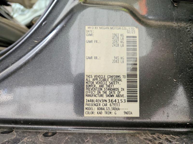 Aukcja sprzedaży 2023 Nissan Altima, vin: 1N4BL4EV3PN364153, numer aukcji: 47716236