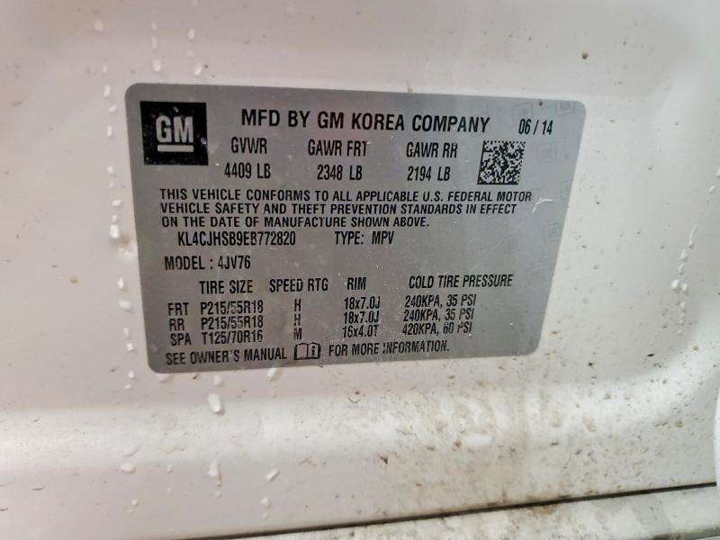 Продаж на аукціоні авто 2014 Buick Encore, vin: KL4CJHSB9EB772820, номер лоту: 47529276