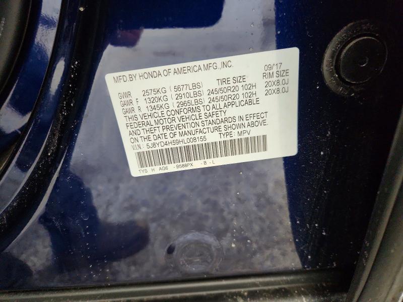 Aukcja sprzedaży 2017 Acura Mdx, vin: 5J8YD4H59HL008155, numer aukcji: 79180255