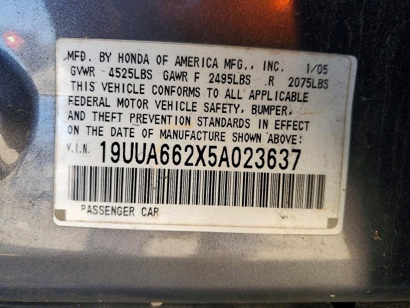 46820516 :رقم المزاد ، 19UUA662X5A023637 vin ، 2005 Acura Tl مزاد بيع