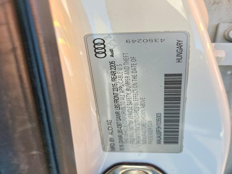 47045006 :رقم المزاد ، WAUAUGFF3H1035003 vin ، 2017 Audi A3 مزاد بيع