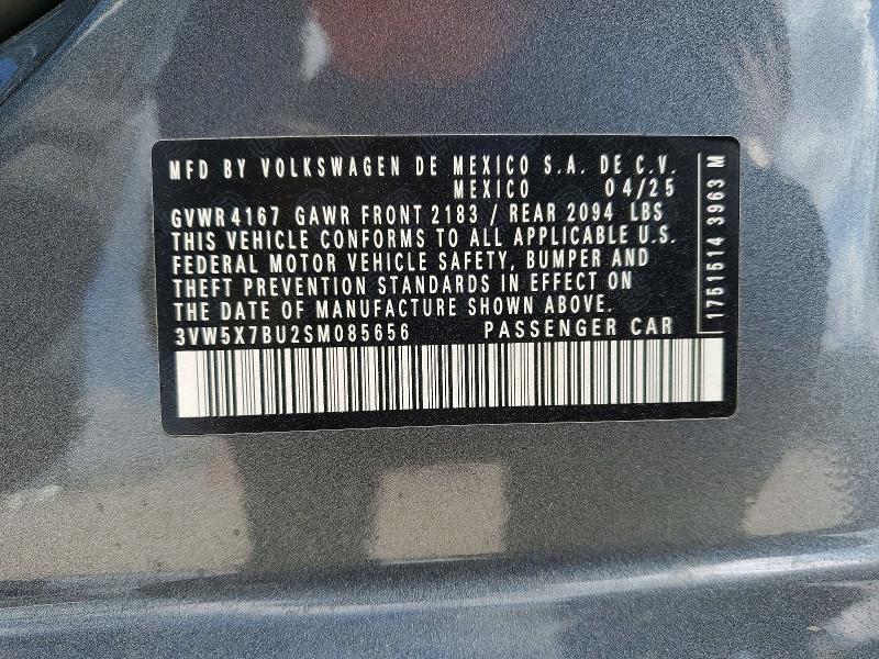 Aukcja sprzedaży 2025 Volkswagen Jetta, vin: 3VW5X7BU2SM085656, numer aukcji: 47696206