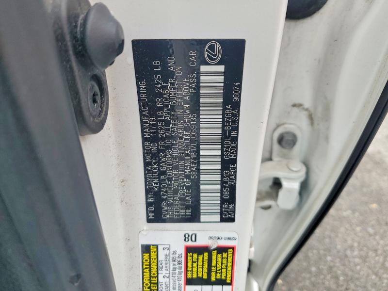 Продаж на аукціоні авто 2020 Lexus Es 350, vin: 58AEZ1B17LU059135, номер лоту: 47578776