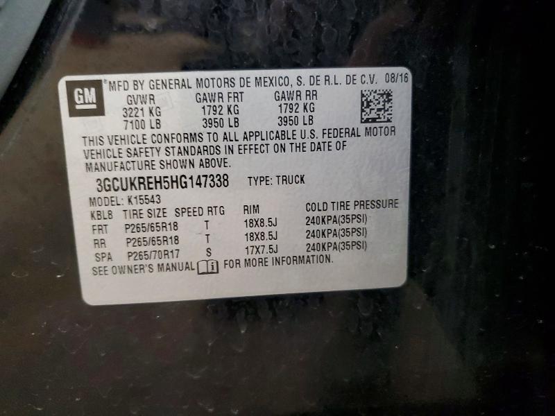 79302495 :رقم المزاد ، 3GCUKREH5HG147338 vin ، 2017 Chevrolet Silverado مزاد بيع