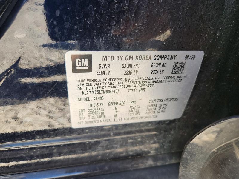 46714396 :رقم المزاد ، KL4MMCSL7MB046167 vin ، 2021 Buick Encore Gx مزاد بيع