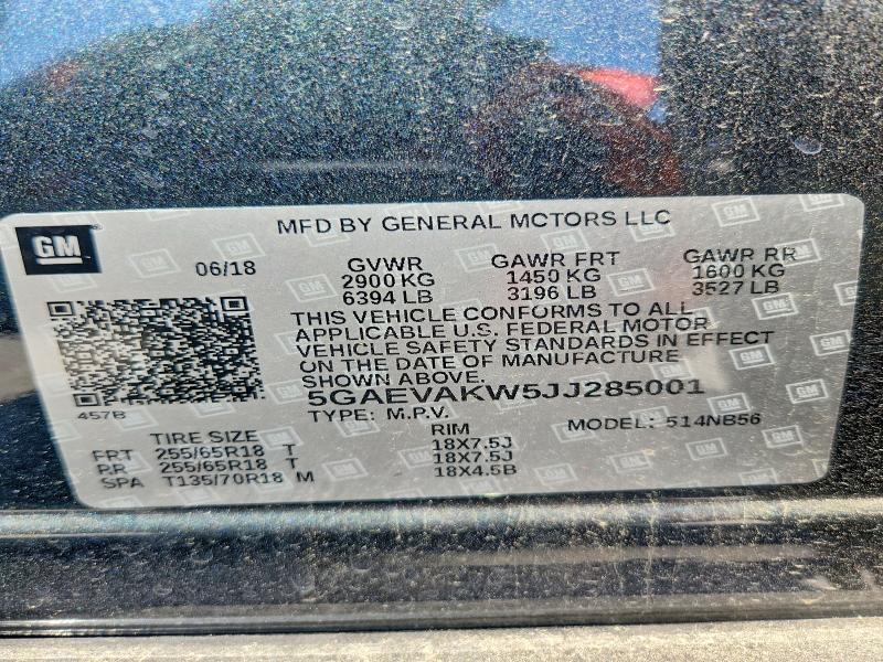 Aukcja sprzedaży 2018 Buick Enclave, vin: 5GAEVAKW5JJ285001, numer aukcji: 46206846