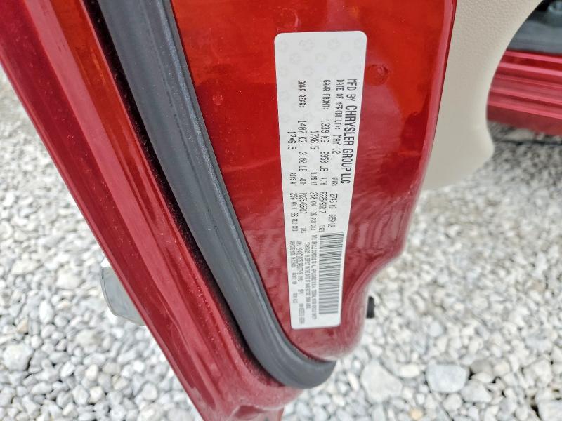 46485656 :رقم المزاد ، 2C4RC1BG5CR387749 vin ، 2012 Chrysler Town & Country مزاد بيع