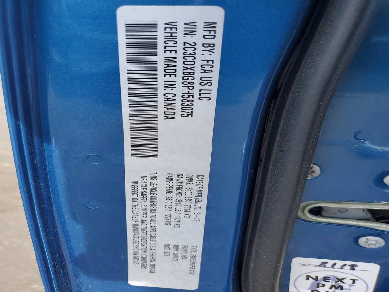 46127626 :رقم المزاد ، 2C3CDXBG8PH583075 vin ، 2023 Dodge Charger مزاد بيع