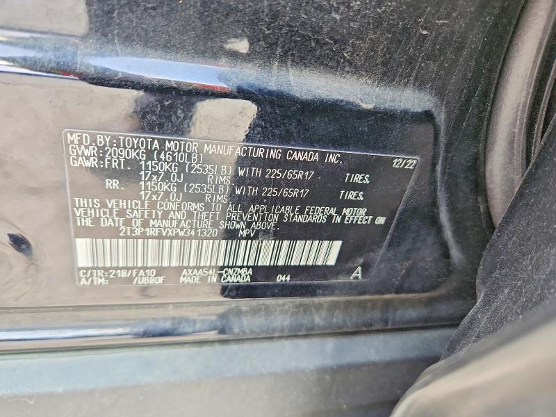 47796186 :رقم المزاد ، 2T3P1RFVXPW341320 vin ، 2023 Toyota Rav4 مزاد بيع