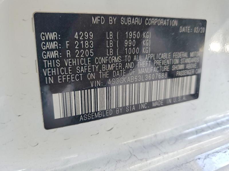 Продажа на аукционе авто 2020 Subaru Impreza, vin: 4S3GKAB63L3607688, номер лота: 48170526