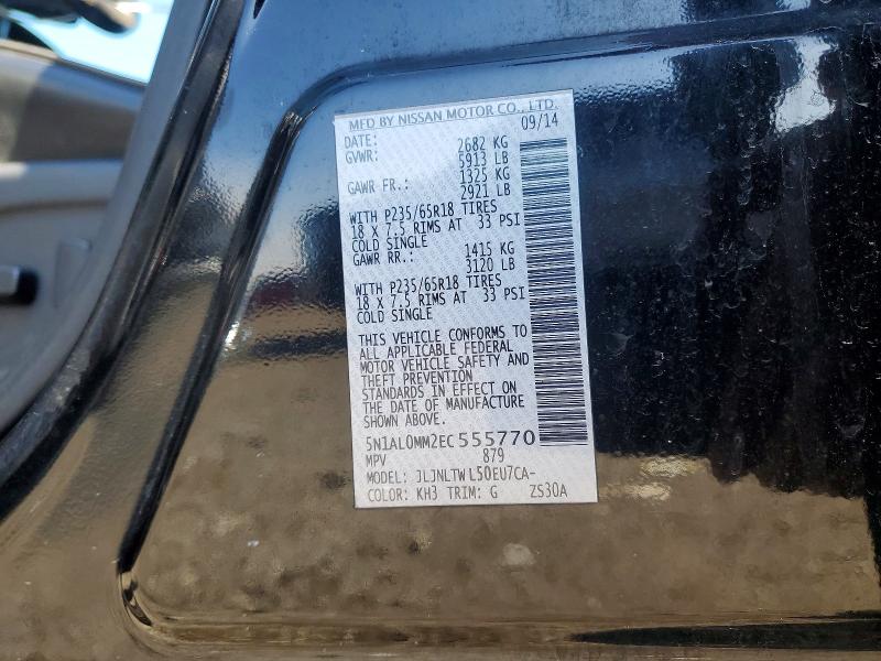 Продажа на аукционе авто 2014 Infiniti Qx60, vin: 5N1AL0MM2EC555770, номер лота: 45921306