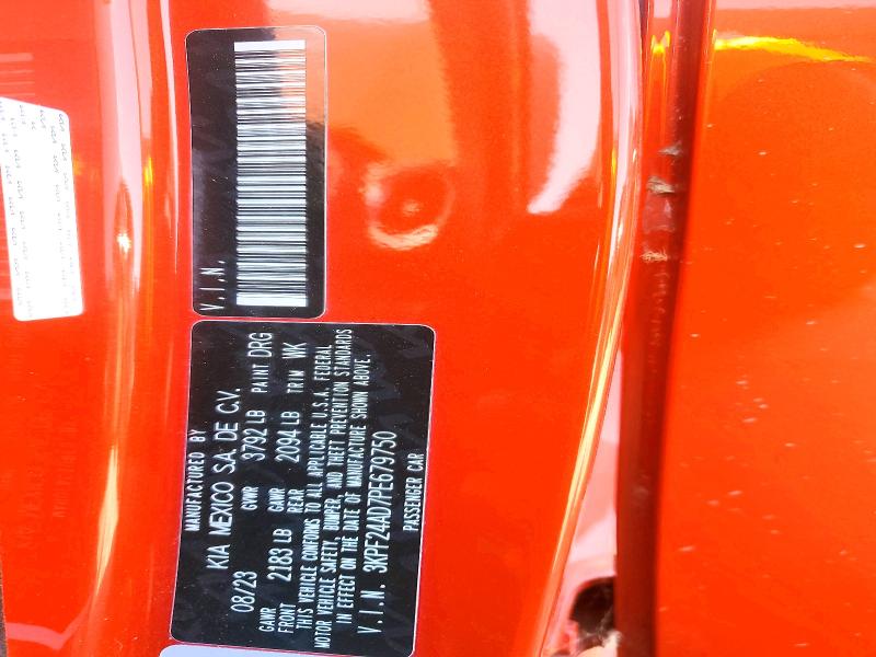2023 Kia Forte მანქანა იყიდება აუქციონზე, vin: 3KPF24AD7PE679750, აუქციონის ნომერი: 41987956