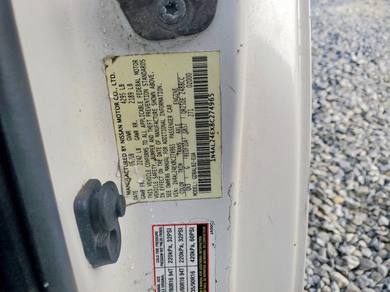 47021456 :رقم المزاد ، 1N4AL24EX8C274965 vin ، 2008 Nissan Altima مزاد بيع