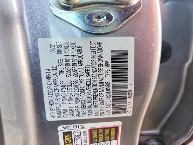 2021 Acura Rdx მანქანა იყიდება აუქციონზე, vin: 5J8TC1H52ML014708, აუქციონის ნომერი: 41952836
