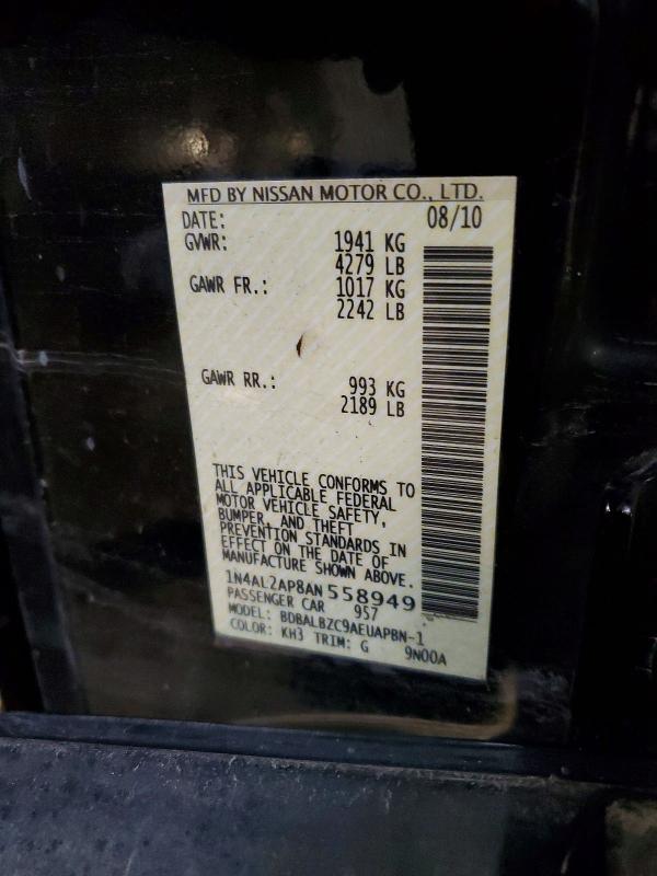 Продажа на аукционе авто 2010 Nissan Altima, vin: 1N4AL2AP8AN558949, номер лота: 79559325