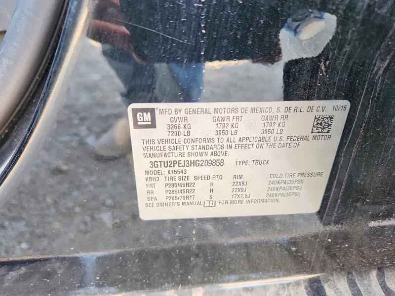 Продаж на аукціоні авто 2017 Gmc Sierra, vin: 3GTU2PEJ3HG209858, номер лоту: 45471366